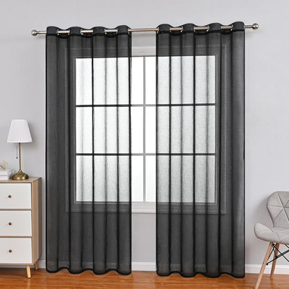 1 Panel Elegant Window Sheer Curtains