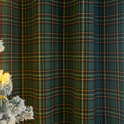 Rideau de Noël à carreaux · Rouge Vert · Style vintage