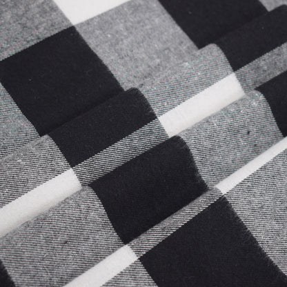 Christmas Plaid Curtains, 1 Panel, Black, 132*160cm/132*213cm/132*244cm