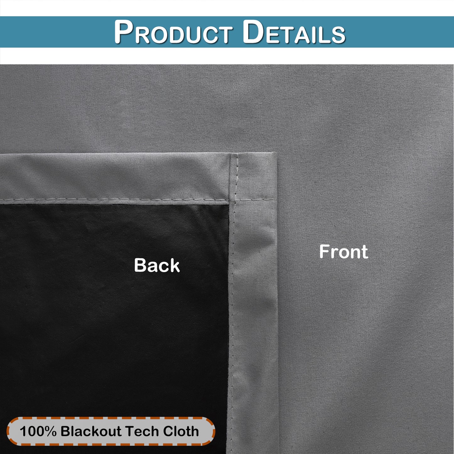 Set of 2 ultra-lightweight 100% blackout curtains with eyelets for bedrooms and living rooms