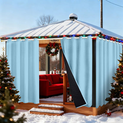 Heavy-duty outdoor blackout and thermal curtain made to measure · Borevia