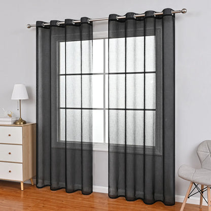 1 Panel Elegant Window Sheer Curtains