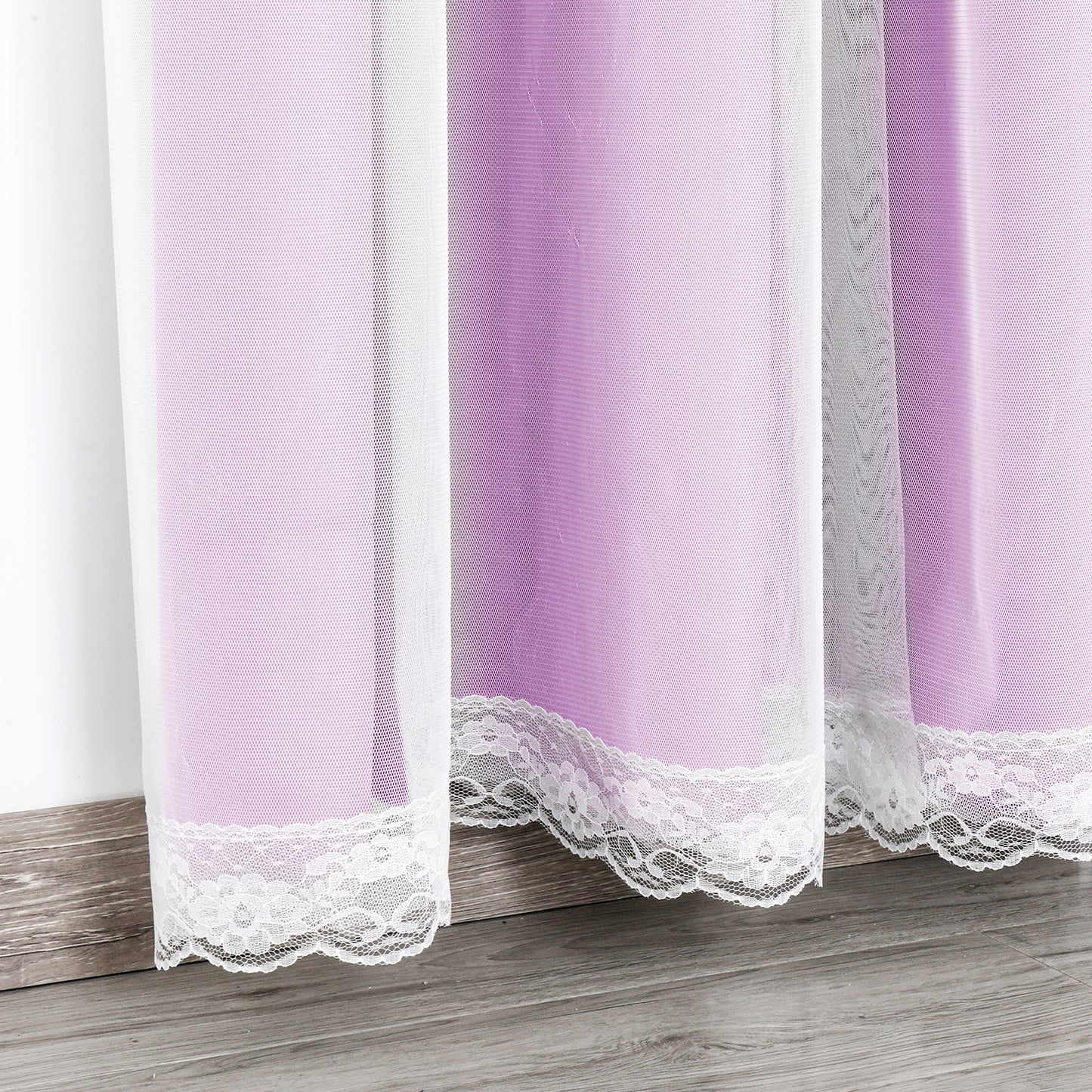 Verdunkelungsvorhang mit Tüll Overlay und Ausgestanzten Sternen – Einzelne Gardinenbahn