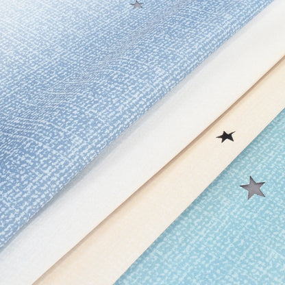 Blackout curtain with tulle and ombre stars – double layered, 1 piece