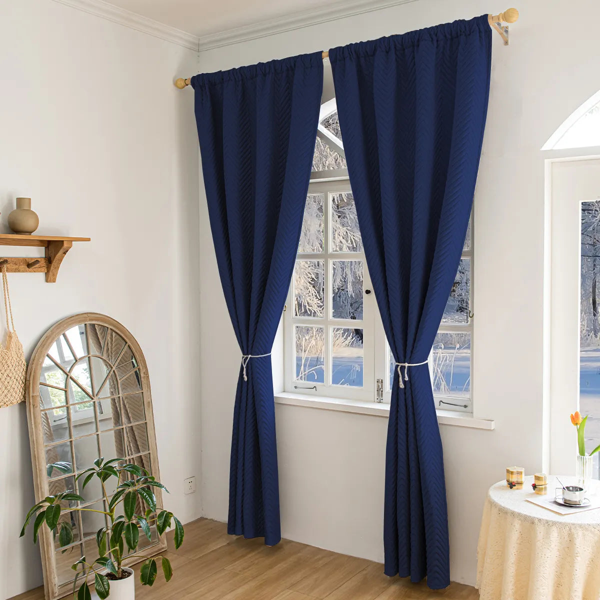 Rideau thermique épais sur mesure avec matelassage chevrons - Tessaro