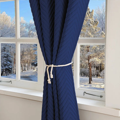 Rideau thermique épais sur mesure avec matelassage chevrons - Tessaro