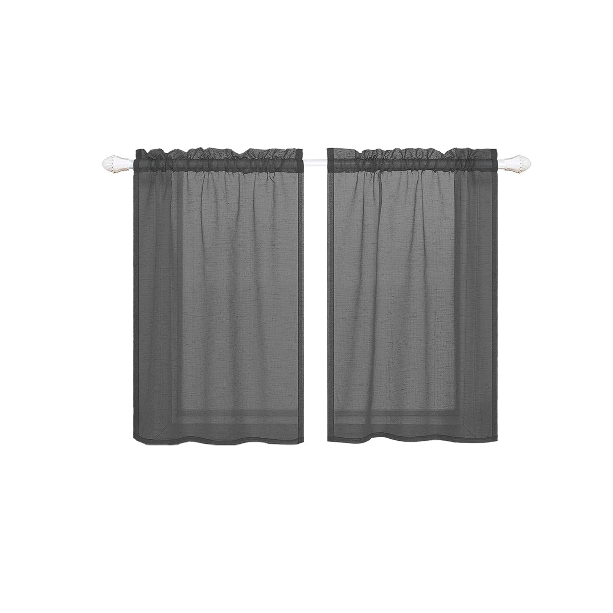 1 Panel Waterproof Short Sheer Tier Curtain