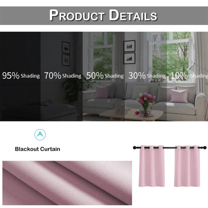1 Panel High-precision Blackout Short Kitchen Curtains