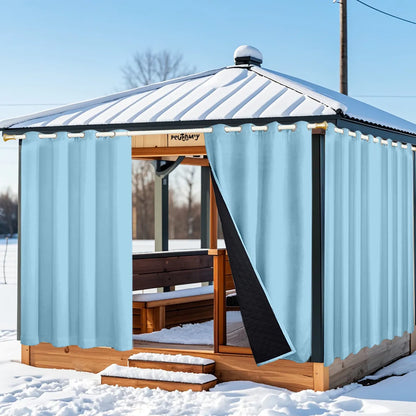Heavy-duty outdoor blackout and thermal curtain made to measure · Borevia