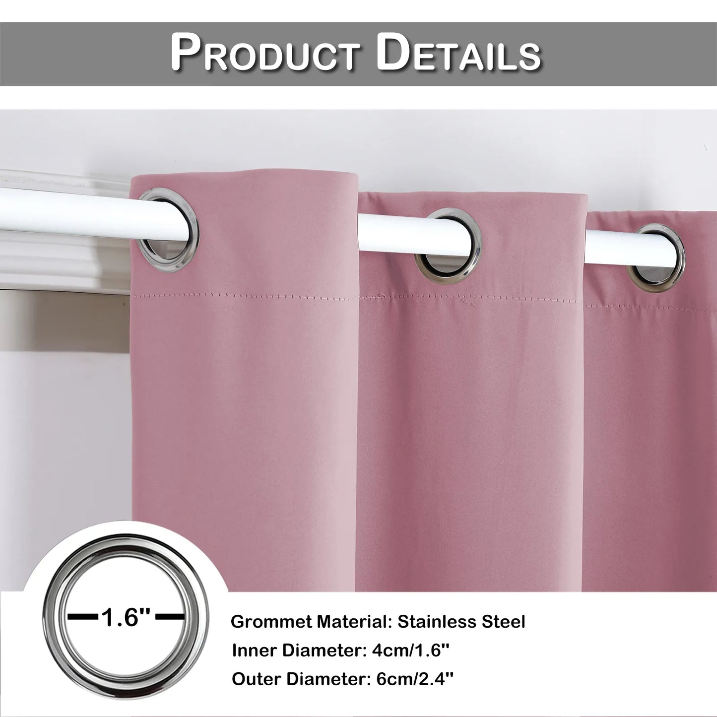 1 Panel High-precision Blackout Short Kitchen Curtains