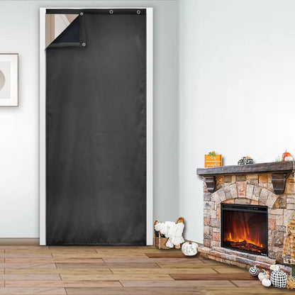 Heavy Outdoor Thermal Door Curtain Made to Measure · Gravento