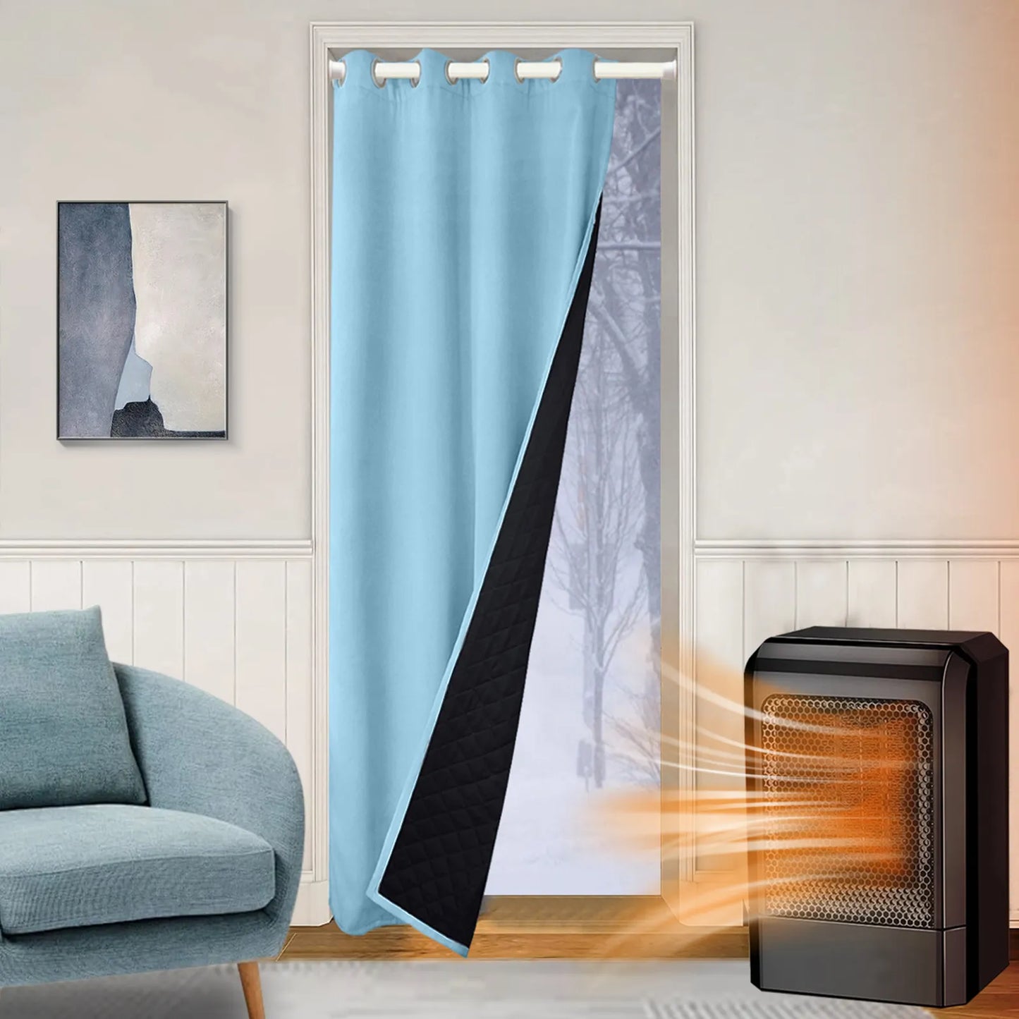 Soundproof and thermal insulating outdoor curtain made to measure · Arctivon