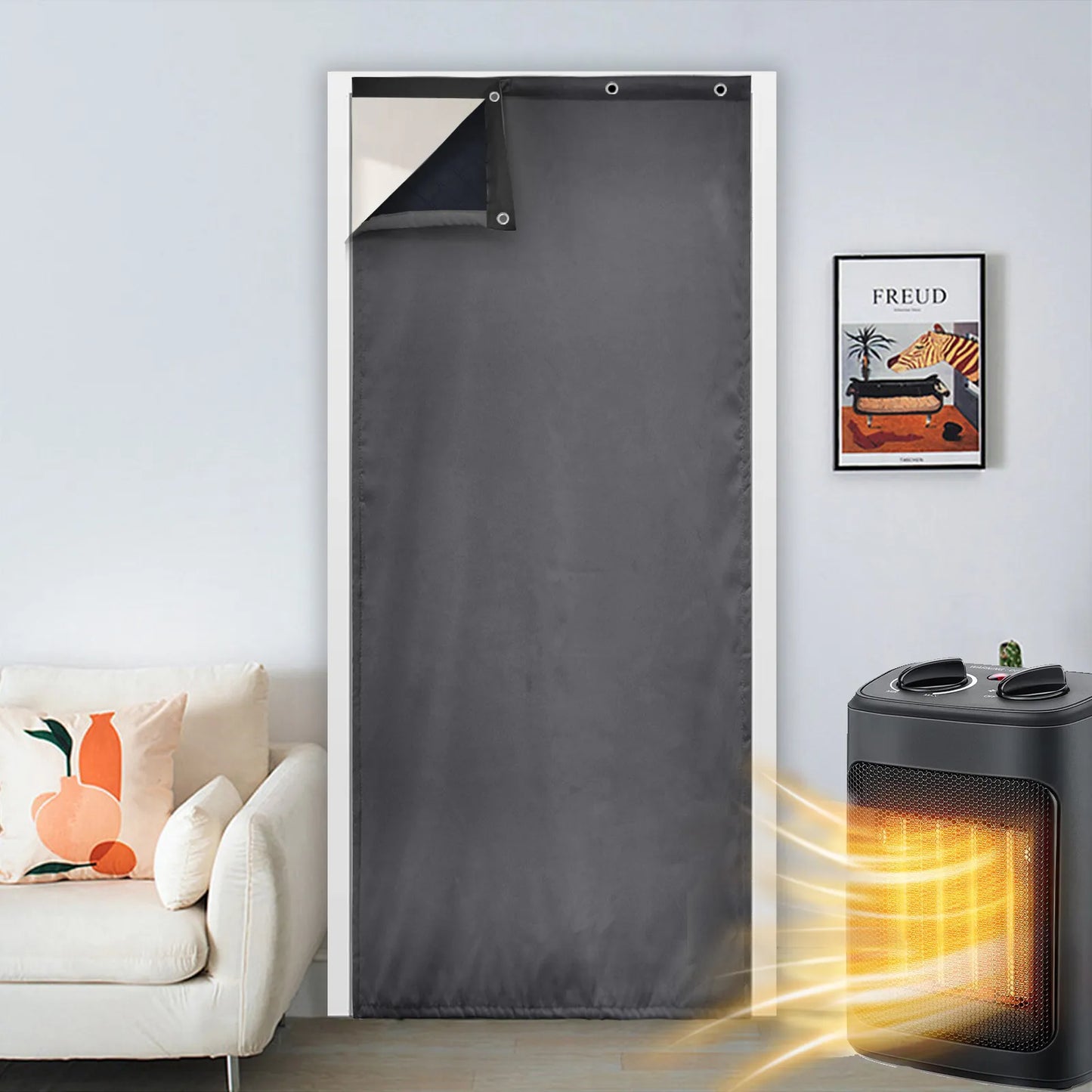 Heavy Outdoor Thermal Door Curtain Made to Measure · Gravento