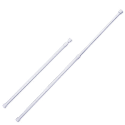 Tringle à rideau extensible réglable à ressort, lot de 2, blanc, 18 cm à 100 cm