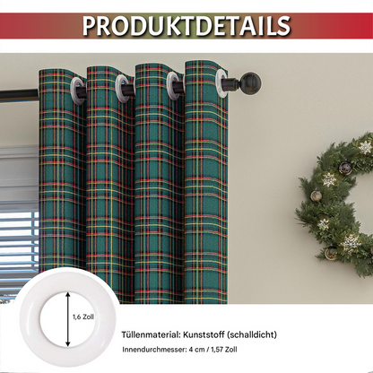 Rideau de Noël à carreaux · Rouge Vert · Style vintage