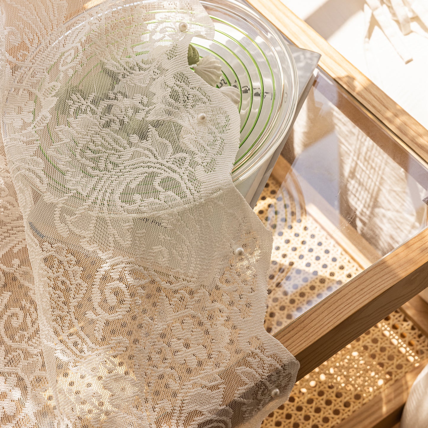 Beaded gauze netting
