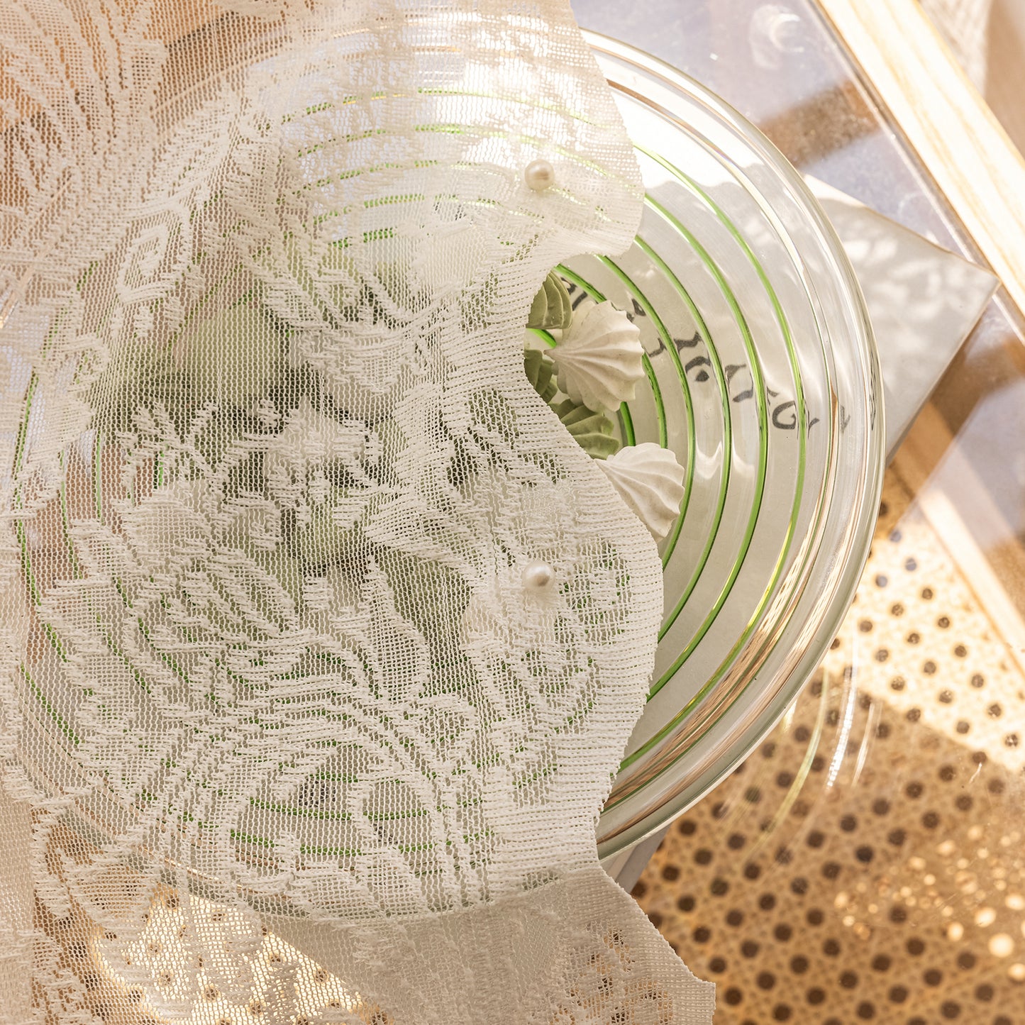 Beaded gauze netting