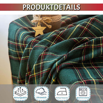 Rideau de Noël à carreaux · Rouge Vert · Style vintage