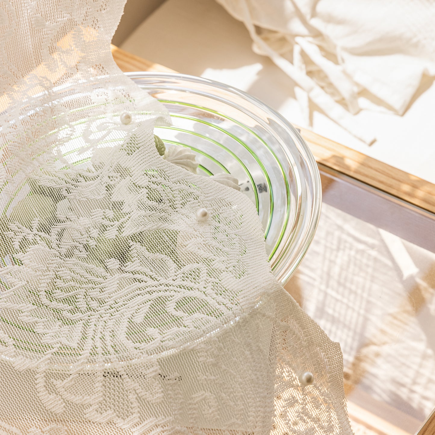Beaded gauze netting