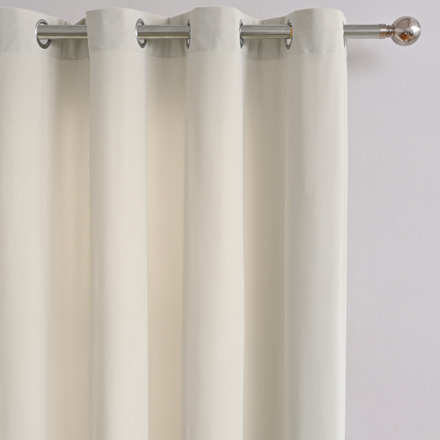 Frosted Fleece Curtains, 1 Panel, Beige, 132*164cm/132*214cm/132*241cm