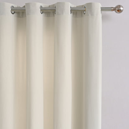 Frosted Fleece Curtains, 1 Panel, Beige, 132*164cm/132*214cm/132*241cm