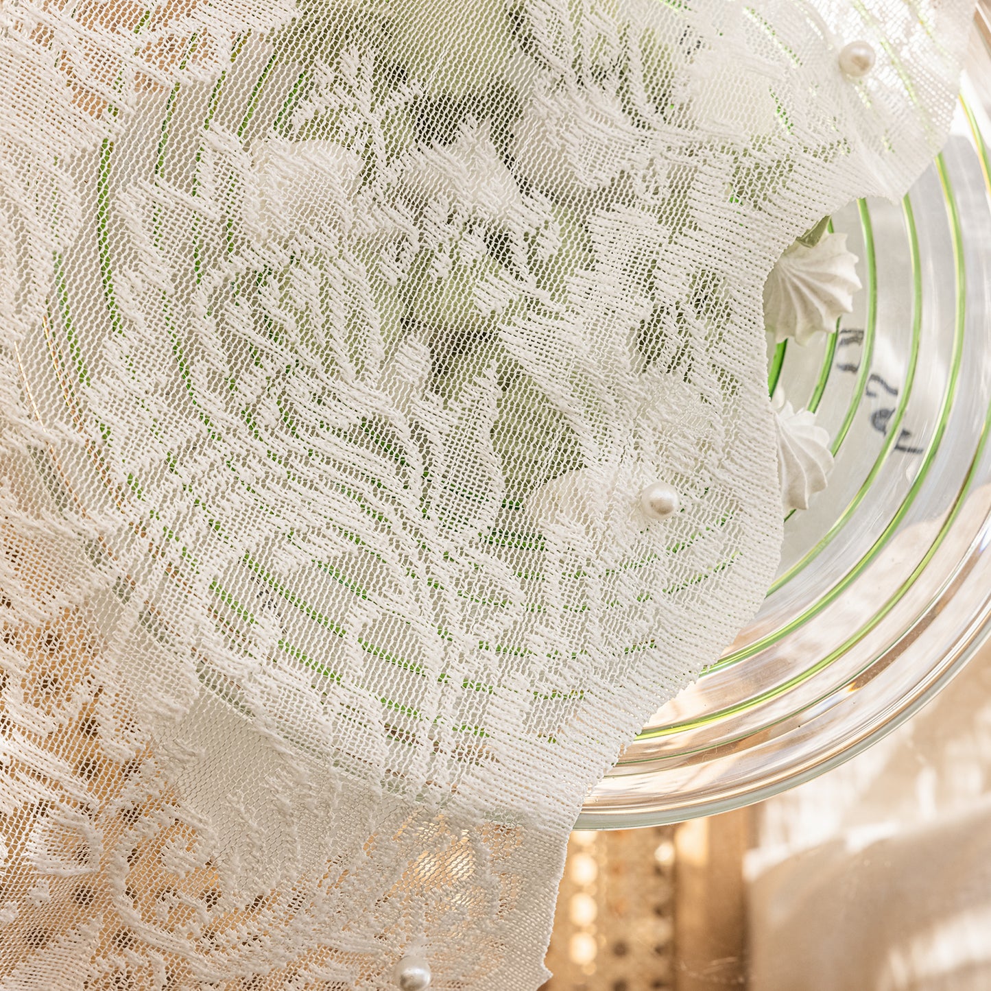 Beaded gauze netting