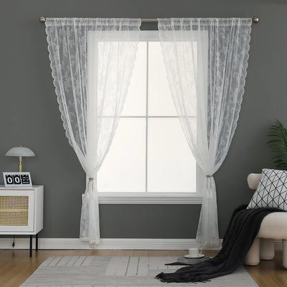 1 Panel Lace Window Sheer Curtain