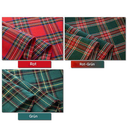 Rideau de Noël à carreaux · Rouge Vert · Style vintage