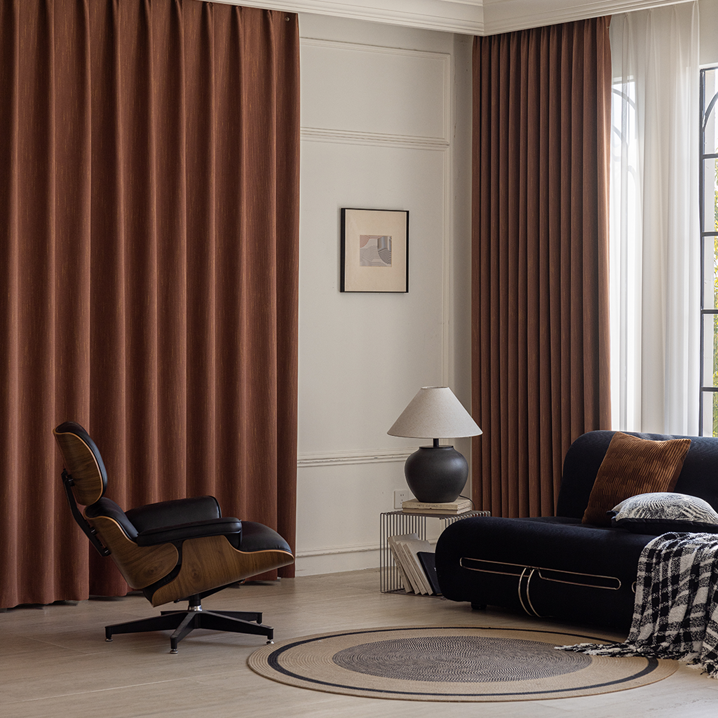 Custom-made structured blackout curtains · Asti 