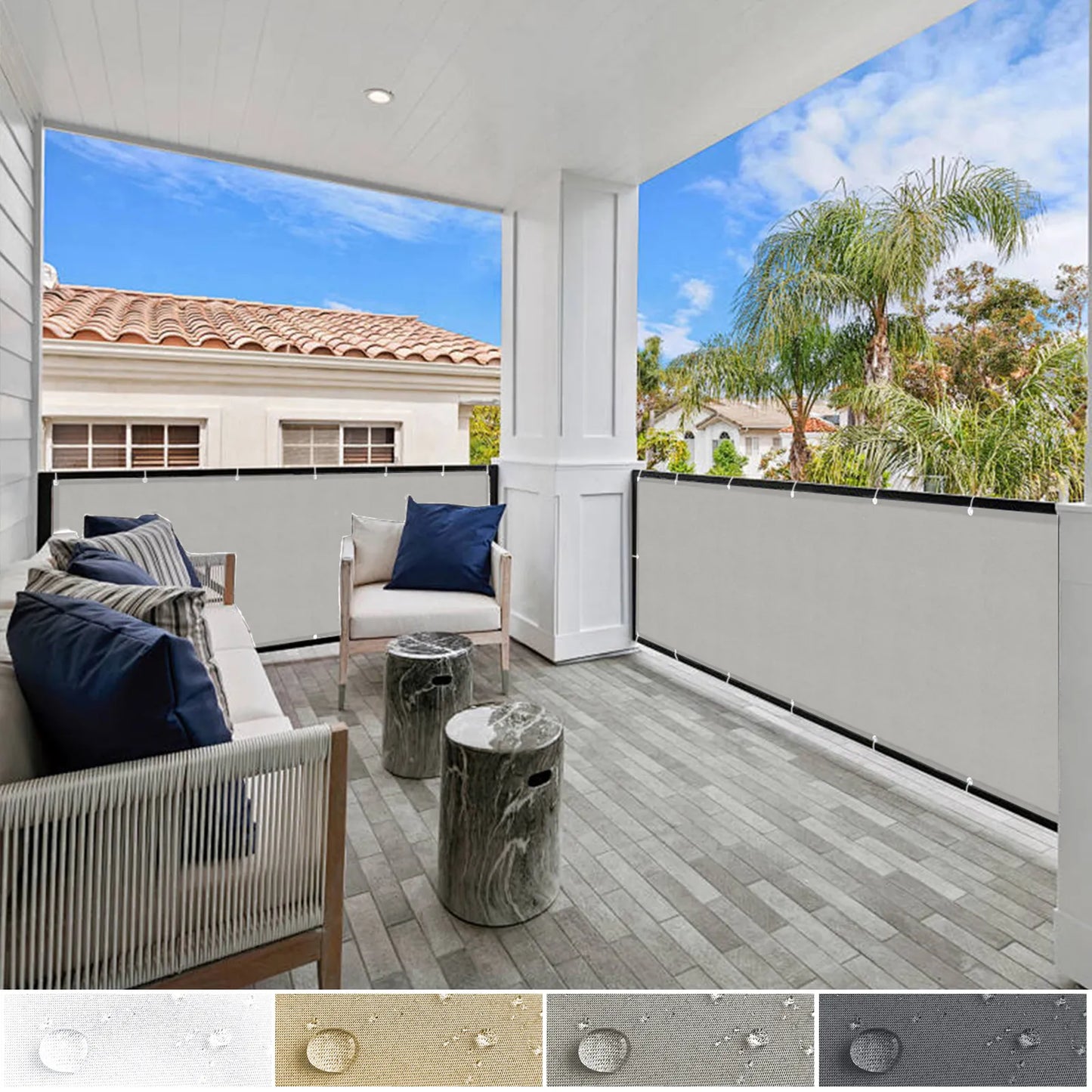 Outdoor Balkon Sichtschutzvorhang nach Maß · Ravello