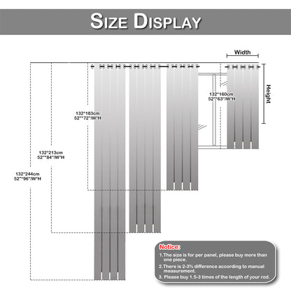 Rideaux en tulle de gaze, 1 panneau, blanc, 132*160cm/132*183cm/132*213cm/132*244cm