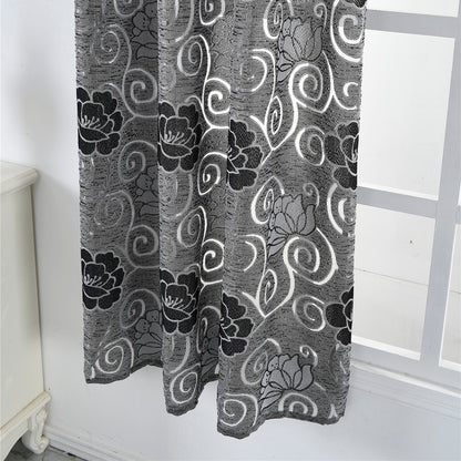 Rideaux transparents en seersucker, 1 panneau, gris, 100x130cm/100x200cm/100x250cm