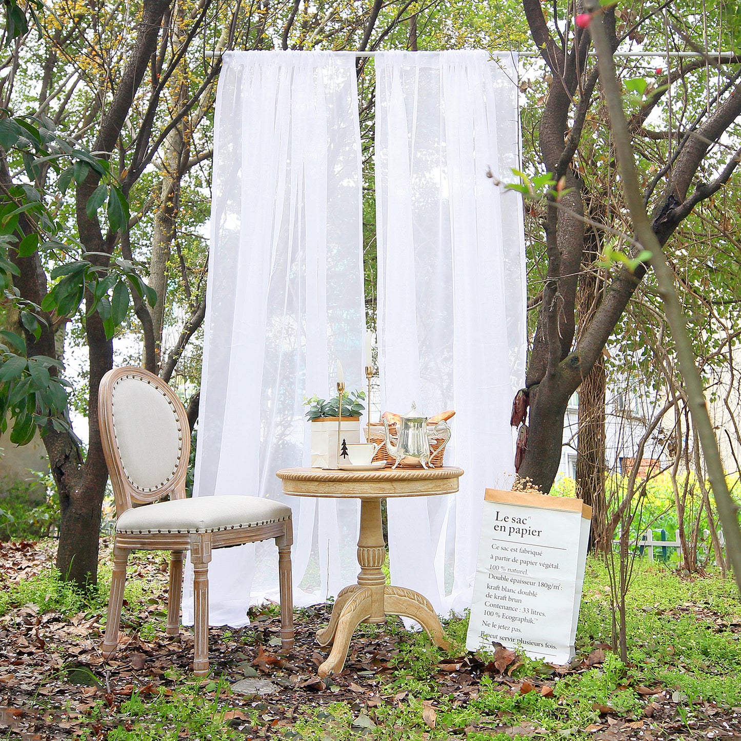 Screening Sheer Curtains, 1 Panel, White, 130x100cm/130x150cm/130x180cm/130x250cm