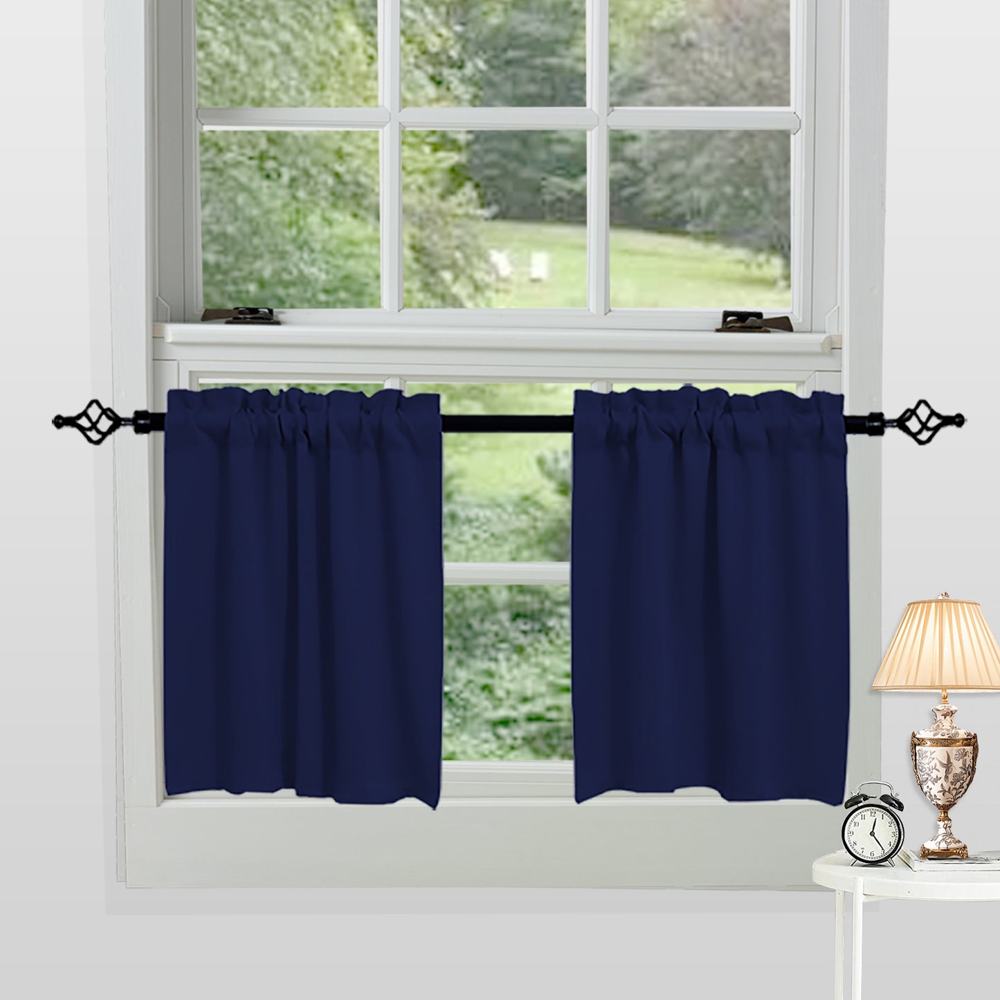 1 Panel Blackout Window Short Curtains