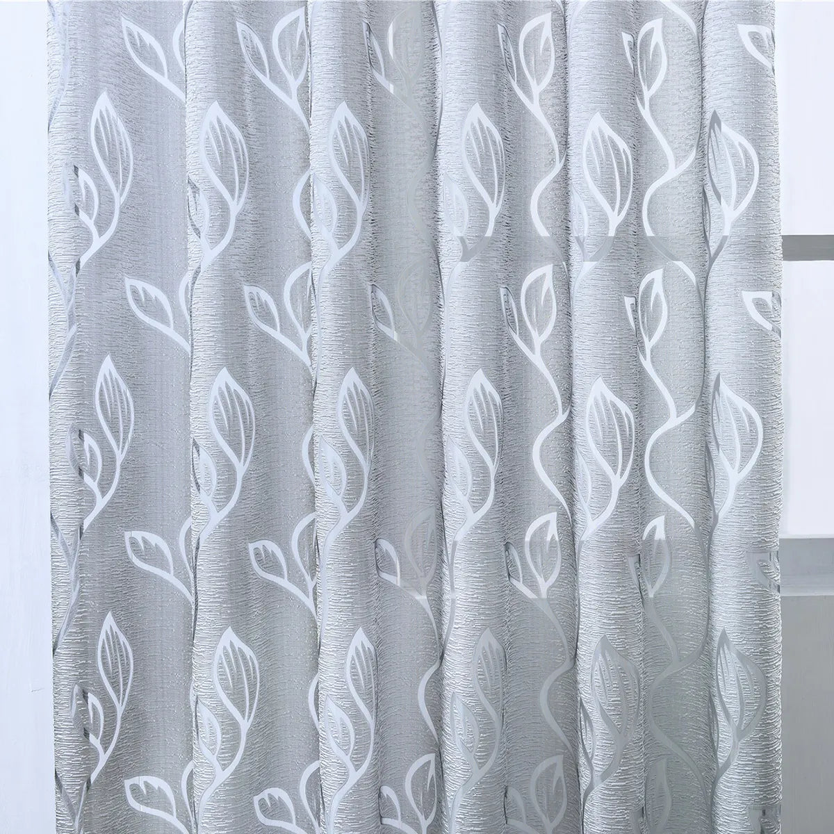 1 Panel Leaves Window Curtain Living Room Decor