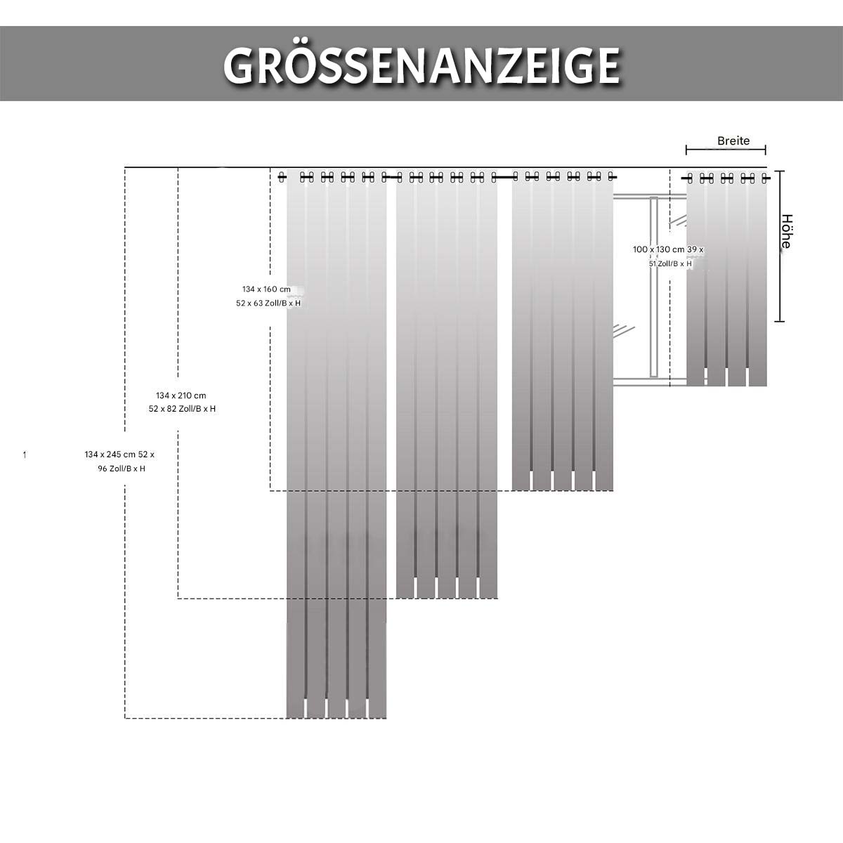 BTTO 100 % Verdunkelungsvorhänge in Leinenoptik