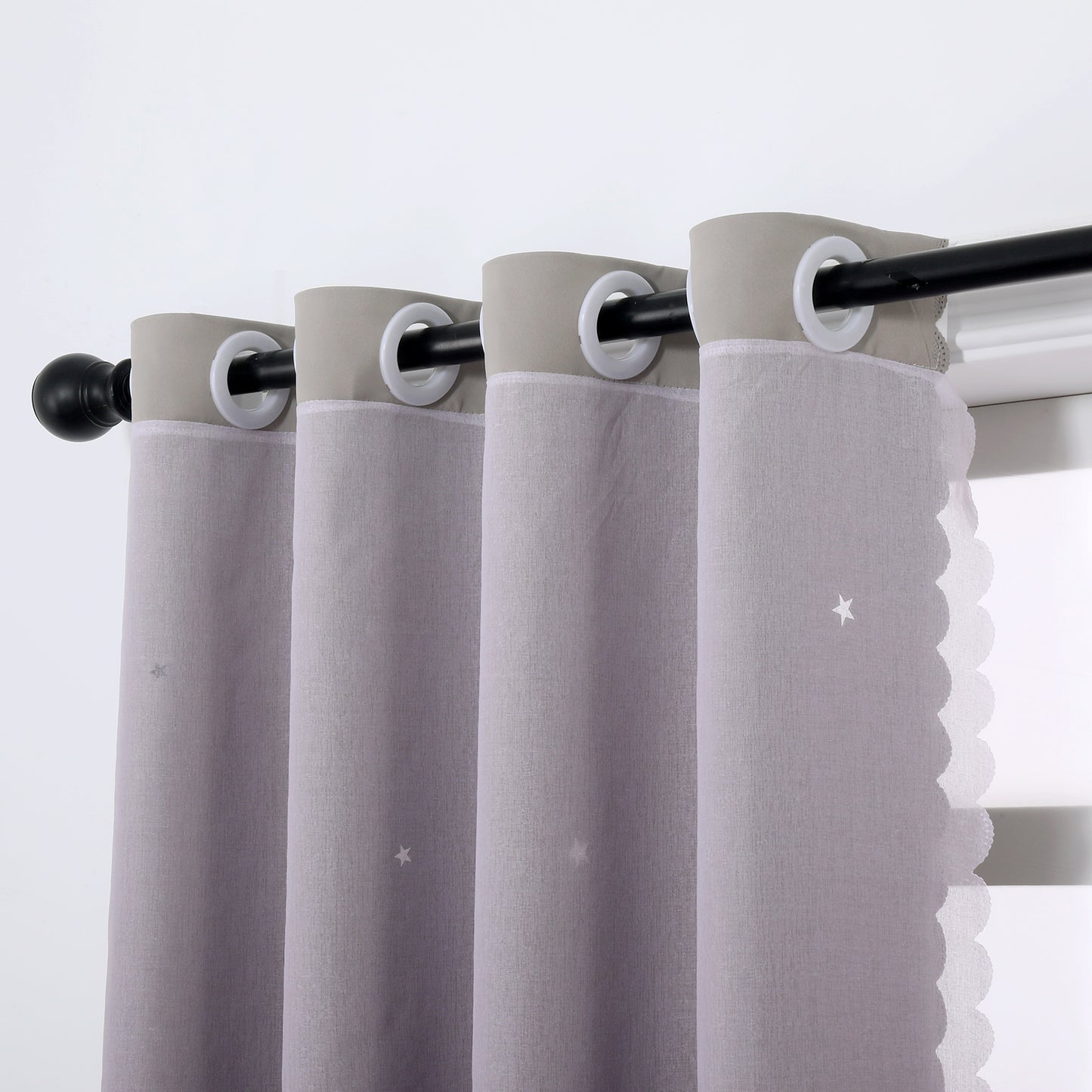 Double-Layer Blackout Curtains, 1 Panel, Purple, 132x160cm/132x213cm/132x243cm