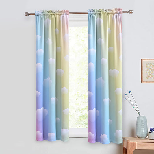 Rainbow Blackout Curtains, 1 Panel, Printed, 83*183cm