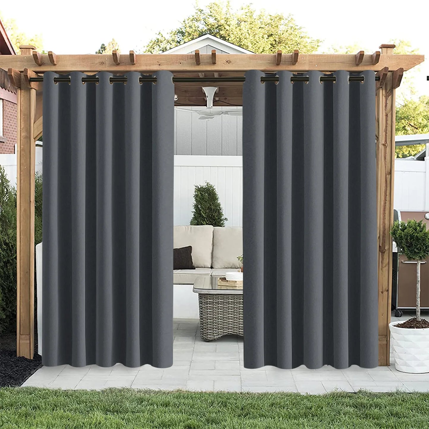 Extra breiter Outdoor Thermovorhang nach Maß · Norvanto