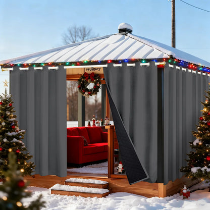 Heavy-duty outdoor blackout and thermal curtain made to measure · Borevia