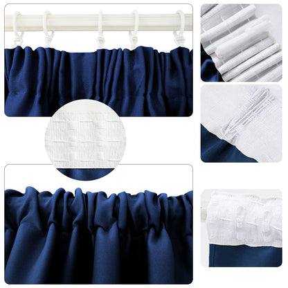 Verdunkelungsvorhang mit Faltenband – Thermo, Blickdicht, 1/2 Panels