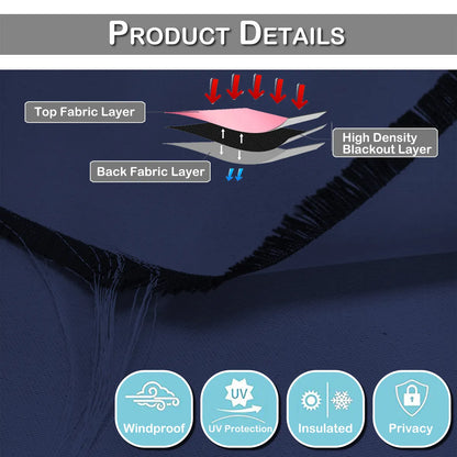 1 Panel Blackout Window Short Curtains