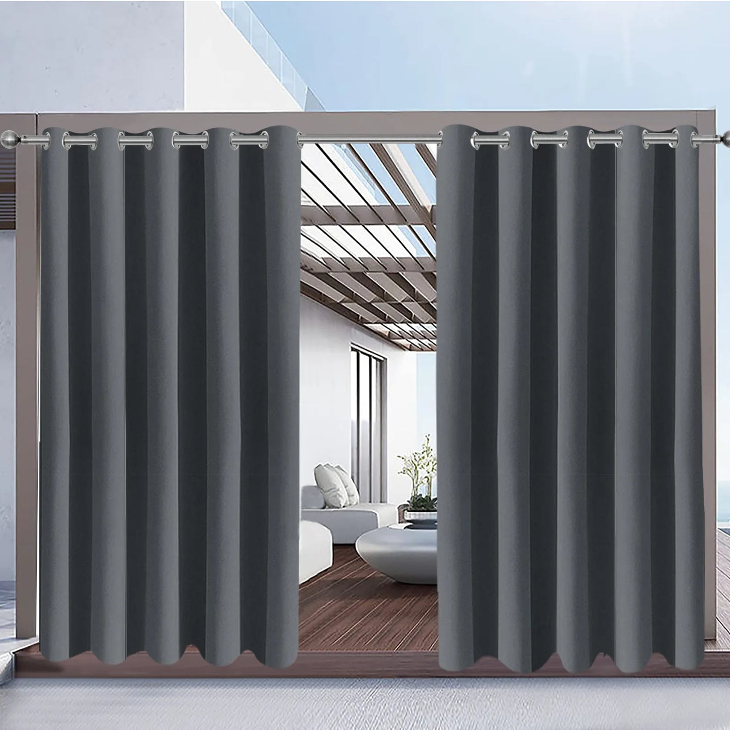 Extra breiter Outdoor Thermovorhang nach Maß · Norvanto