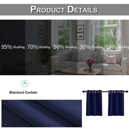 1 Panel High-precision Blackout Short Kitchen Curtains