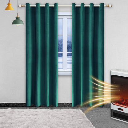 Verdunkelungsvorhang aus Samt – Thermo, Blickdicht, 1/2 Panels