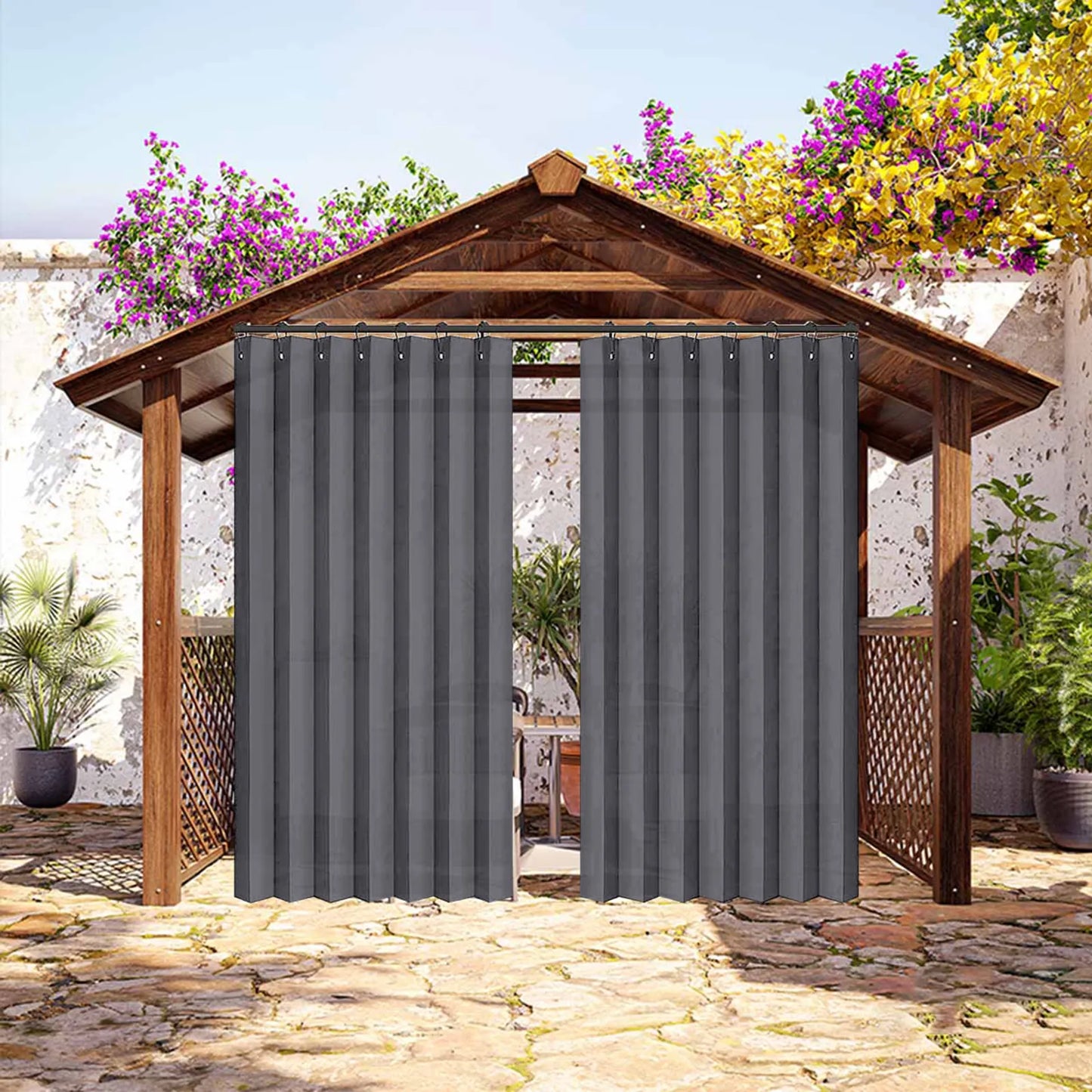 Wasserabweisender Outdoor Sichtschutzvorhang nach Maß · Alveron