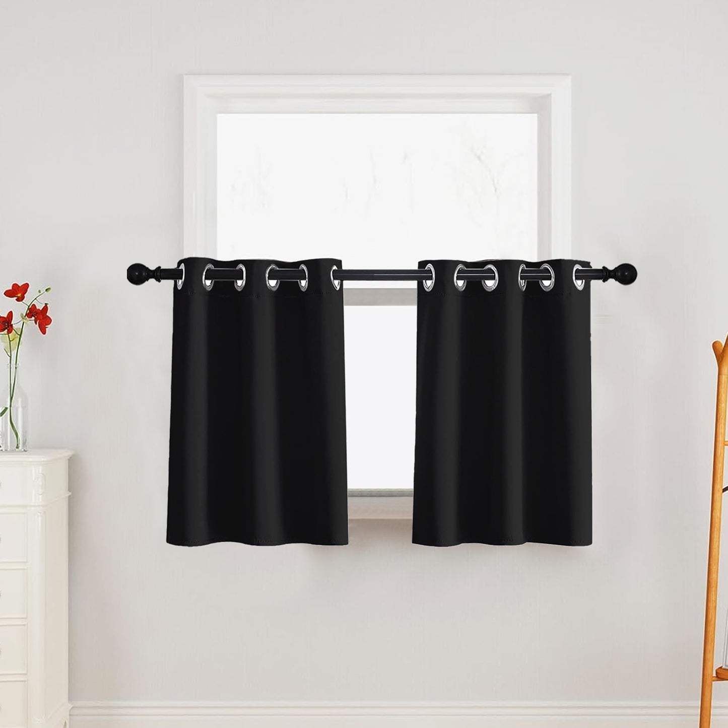 1 Panel High-precision Blackout Short Kitchen Curtains