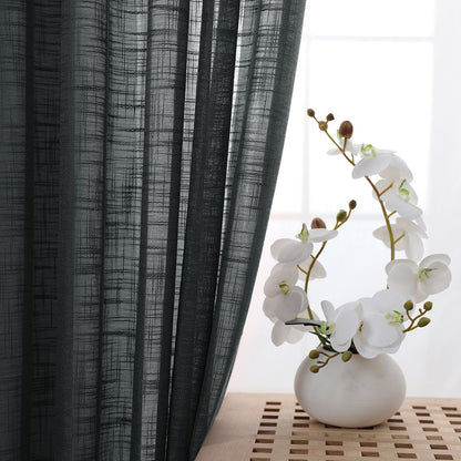 Rideaux transparents texturés, 1 panneau, gris, 132x160cm/132x210cm/132x240cm/132x270cm
