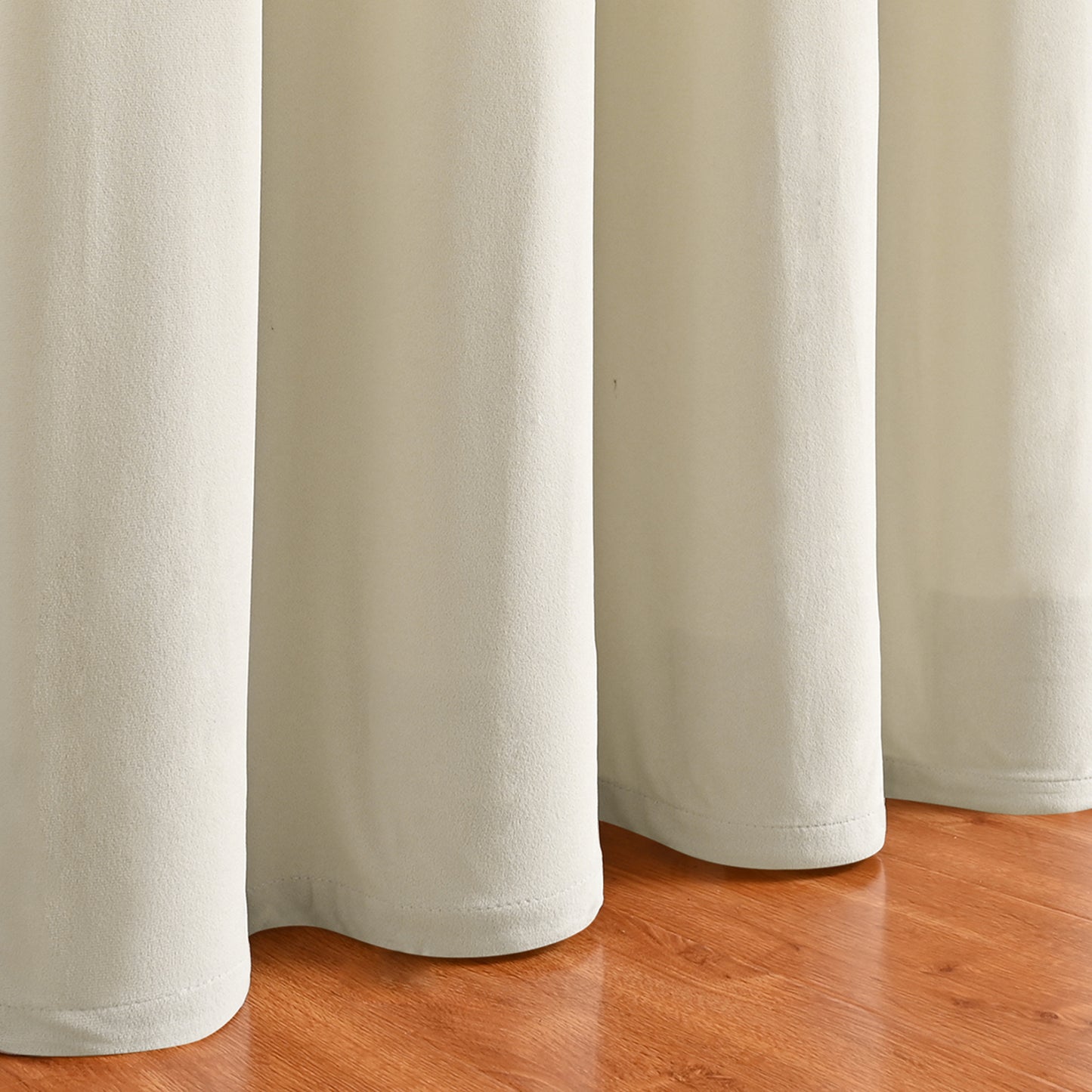 Frosted Fleece Curtains, 1 Panel, Beige, 132*164cm/132*214cm/132*241cm