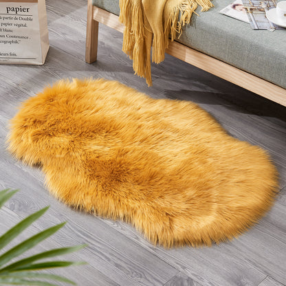 Fluffy faux fur rug, shaggy long pile rug, 60x90 cm